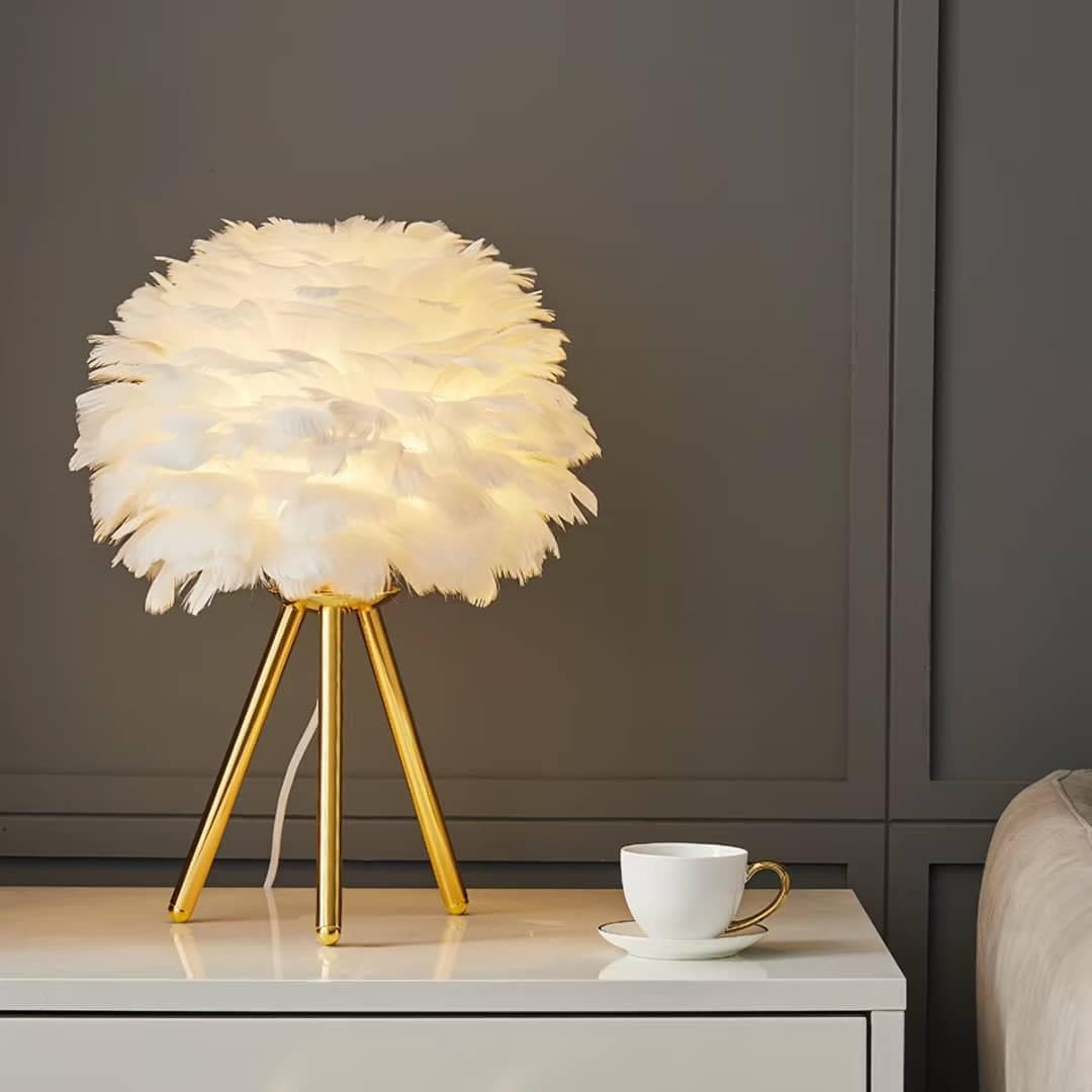 JX Decorative Table Feather Lamps